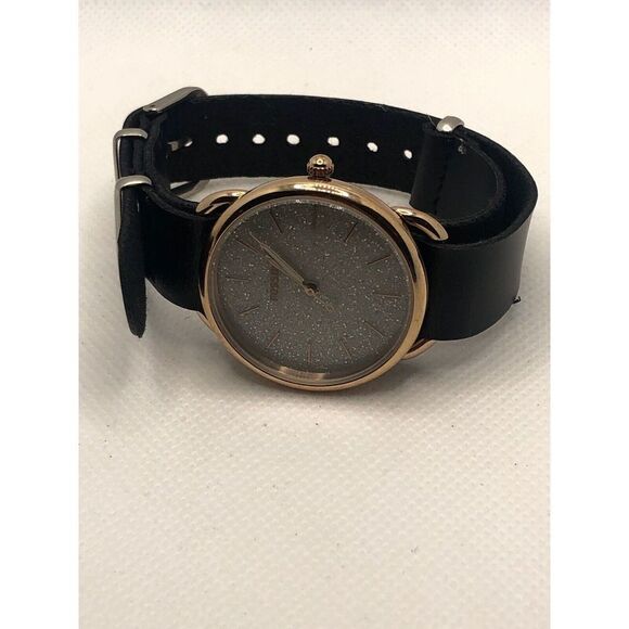 Fossil ES4421 Women's Black Leather Analog Pink Dial Quartz Genuine Watch HK59 - Picture 5 of 9